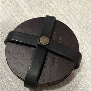 Portland leather goods coasters, set of 5
